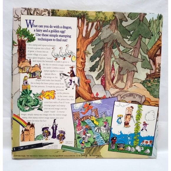 Vintage 1994 Rubber Stampede Land Of Make Believe Rubber Stamp Story Box - READ - Picture 8 of 8